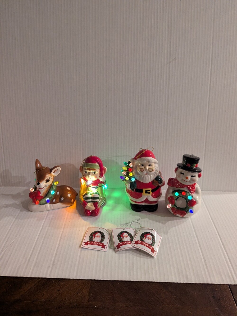 Mr. Christmas Set of 4 Nostalgic Figures Light Up